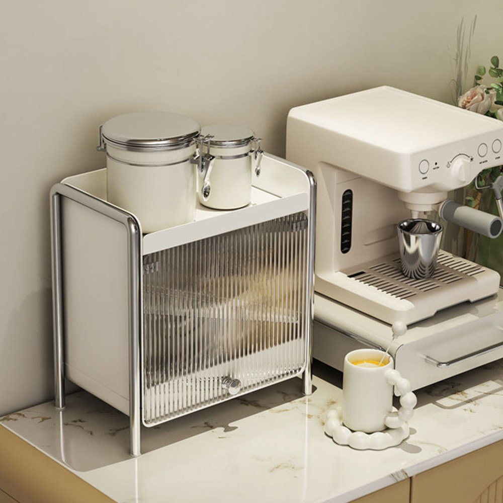 Desk Setup Organizer - Transparent Dustproof Cup Holder Stand, Light