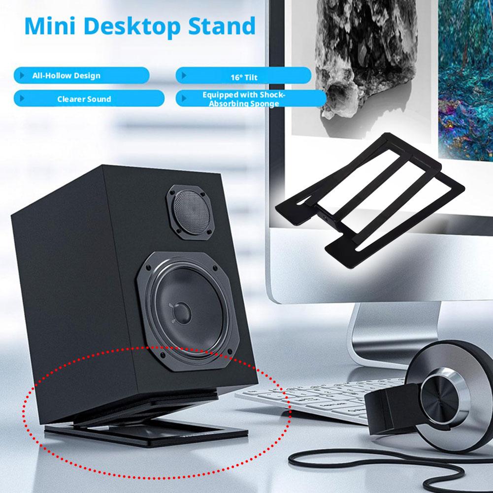 Desk Setup Speakers - Metal Desktop Speaker Stand Riser 15