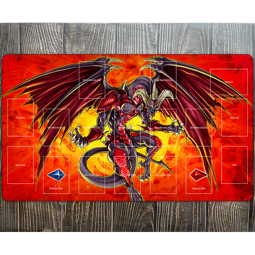 Desk Setup Red - Yu-Gi-Oh Red Dragon Archfiend Playmat Game