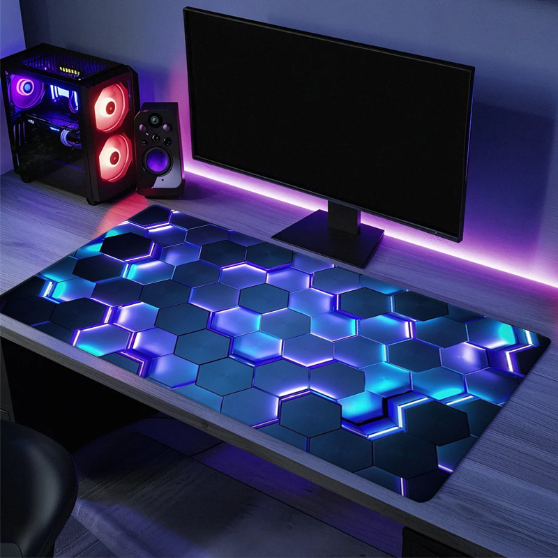 Desk Setup Red - Large gaming Mouse Pad Big Red