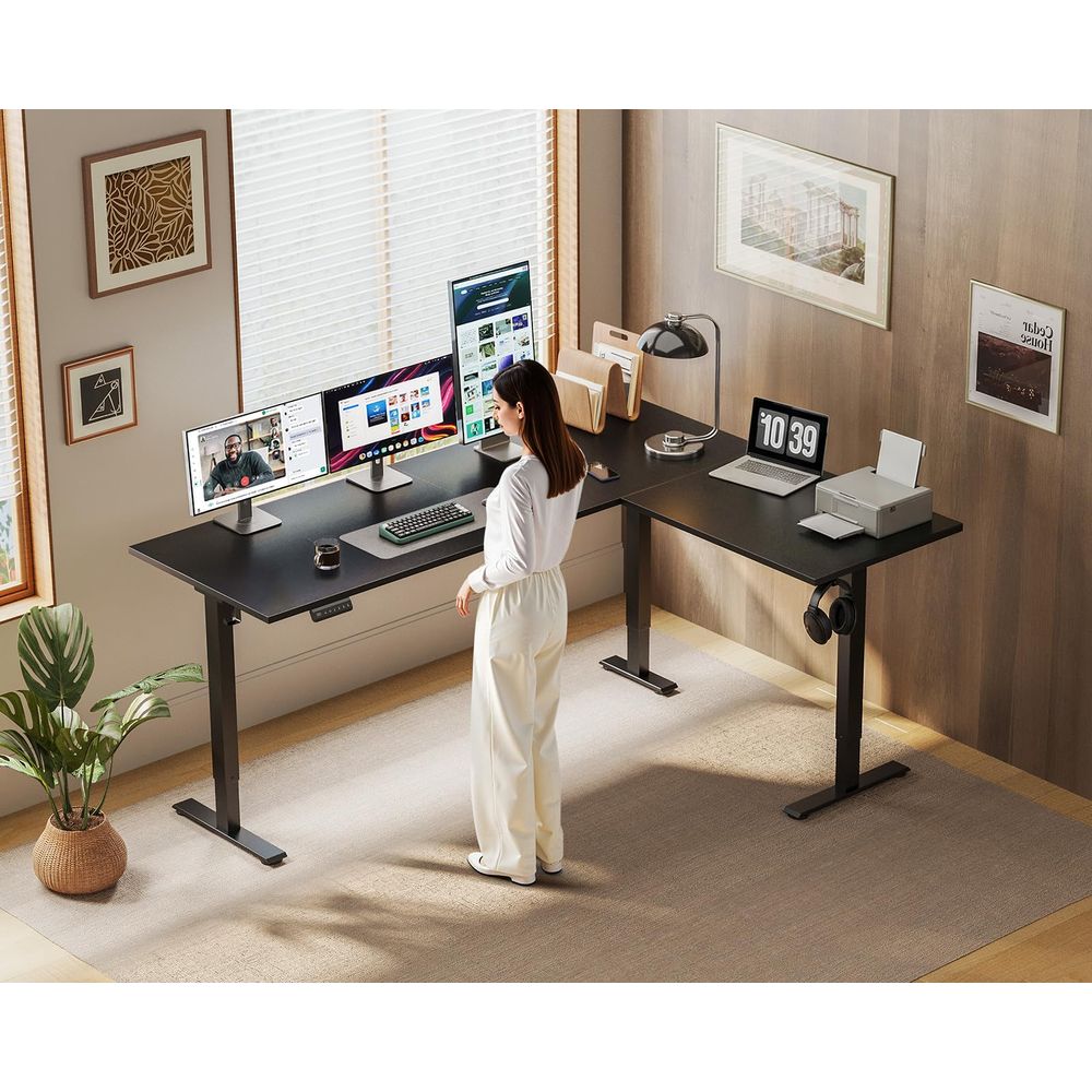 Desk Setup Pc - 63 Inch Reversible L Shaped Electric