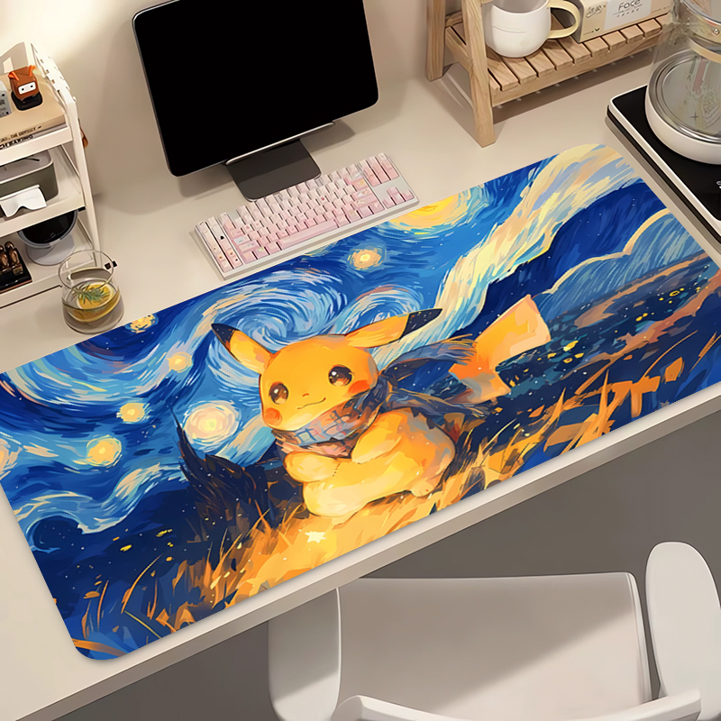 Desk Setup Maker - Anime Mouse Pad 90x40cm Pokemon Pikachu