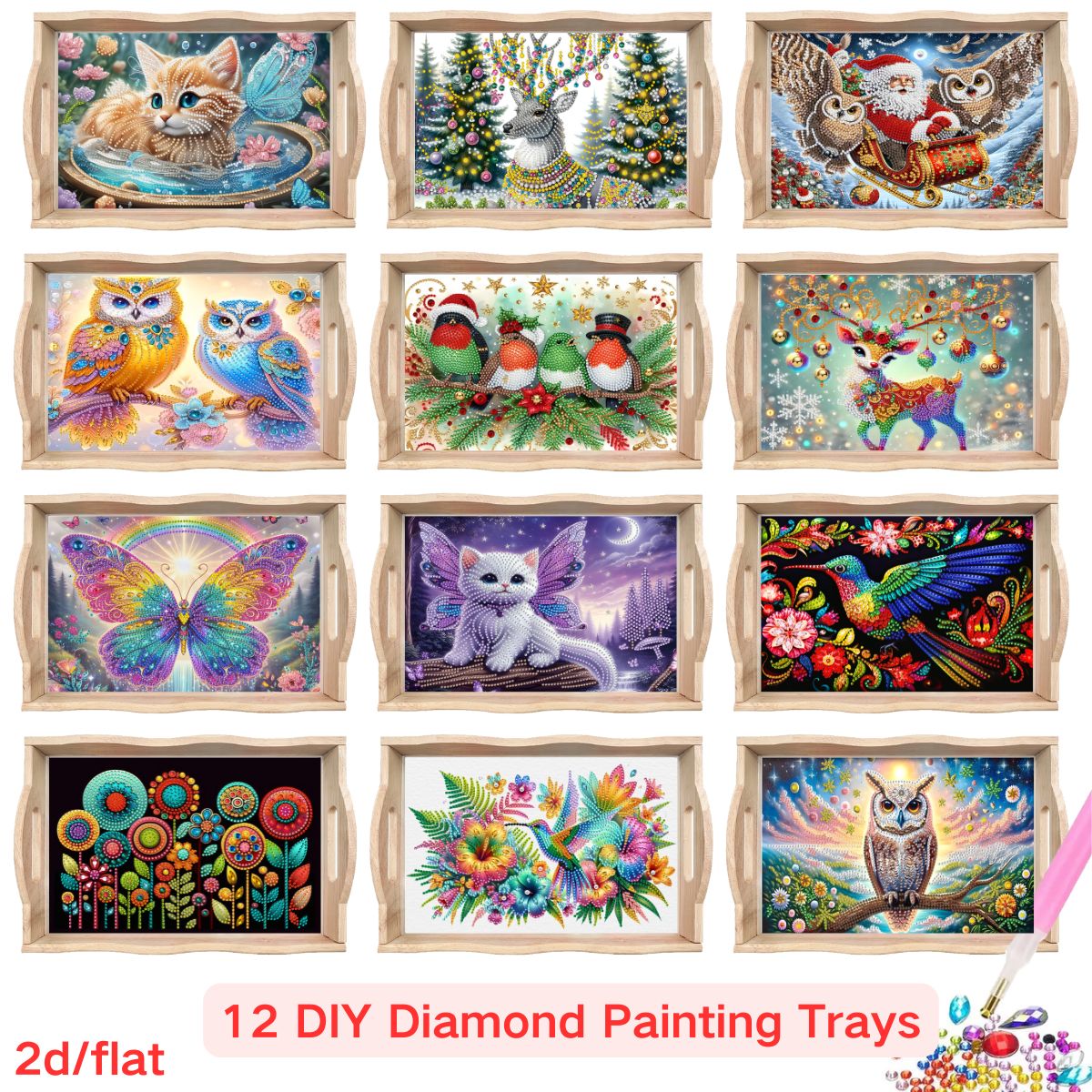 Desk Setup Organizer - A DIY diamond painting square tray