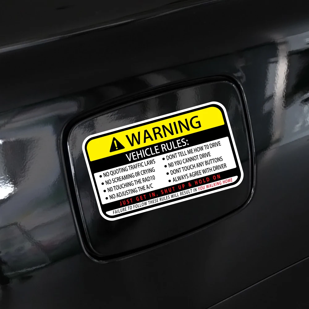 Desk Setup Maker - 13x7.7cm Warning Words Car Stickers Funny