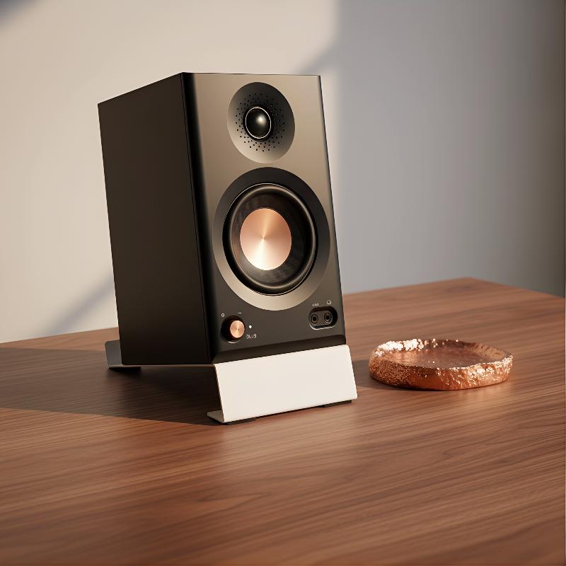 Desk Setup Speakers - Heavy Duty Metal Desktop Speaker Stand
