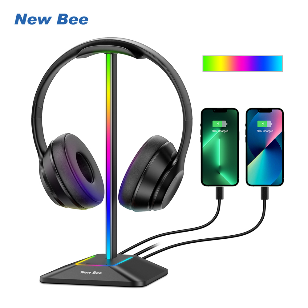 New Bee Z8 RGB Headphones Stan - Desk Setup Game ulasan dan harga