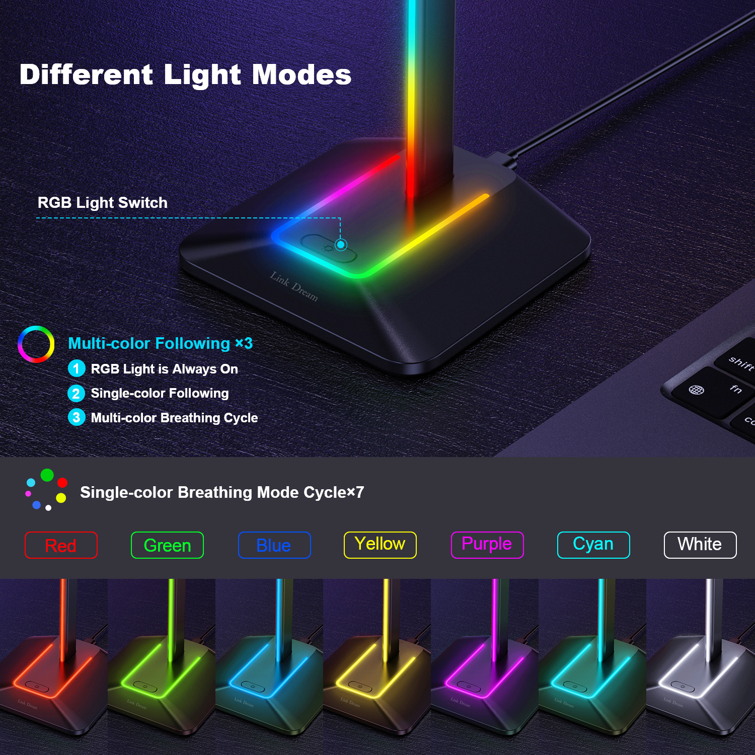 New Bee Z8 RGB Headphones Stan - Desk Setup Game ulasan dan harga