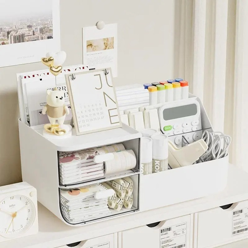 Large Capacity Multifunctional - Desk Setup Organizer ulasan dan harga
