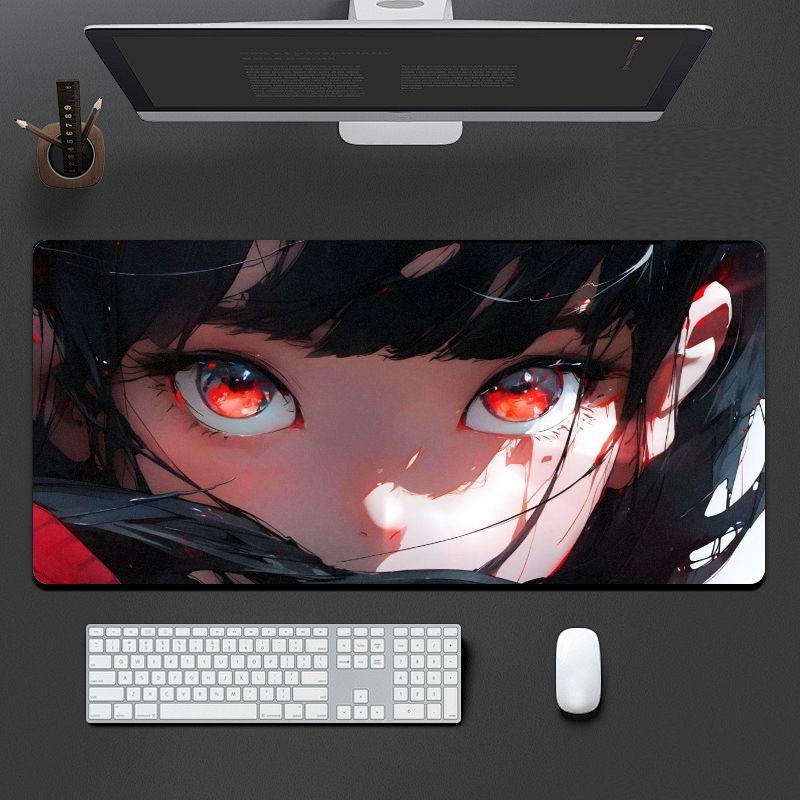 VIKAMA Dark Anime Red Eye Girl - Desk Setup Red ulasan dan harga