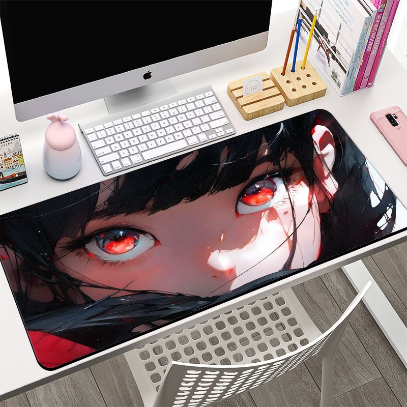 VIKAMA Dark Anime Red Eye Girl - Desk Setup Red ulasan dan harga