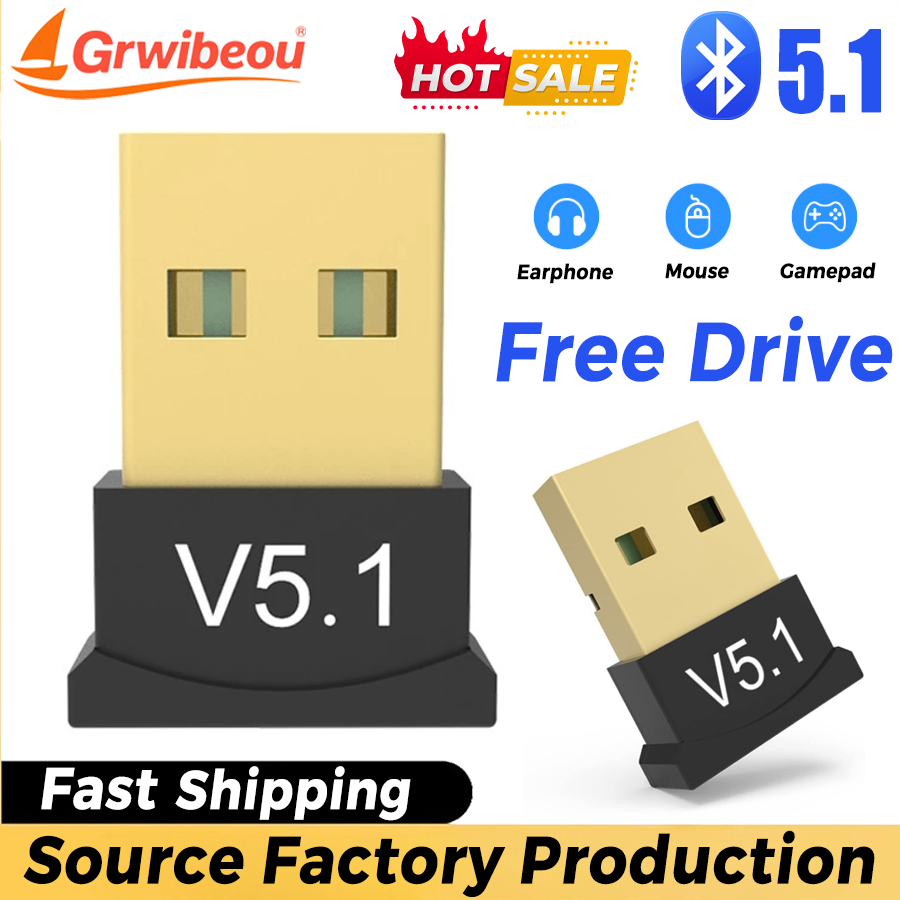Bluetooth 5.1 Dongle Adapter W - Desk Setup Speakers ulasan dan harga