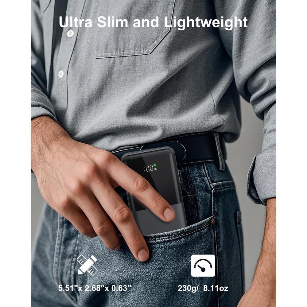 Slim 10000mAh USB-C Power Bank - Desk Setup Ipad ulasan dan harga