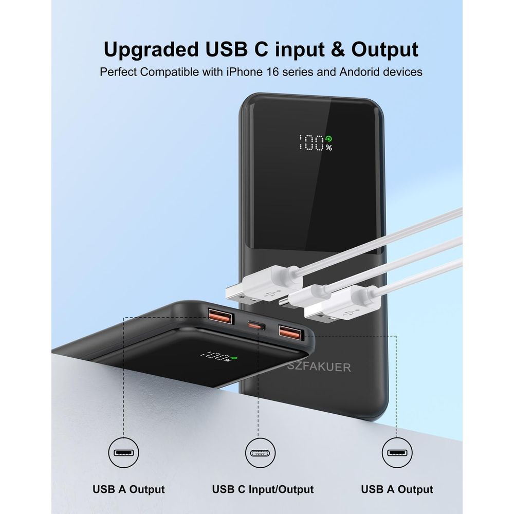 Slim 10000mAh USB-C Power Bank - Desk Setup Ipad ulasan dan harga