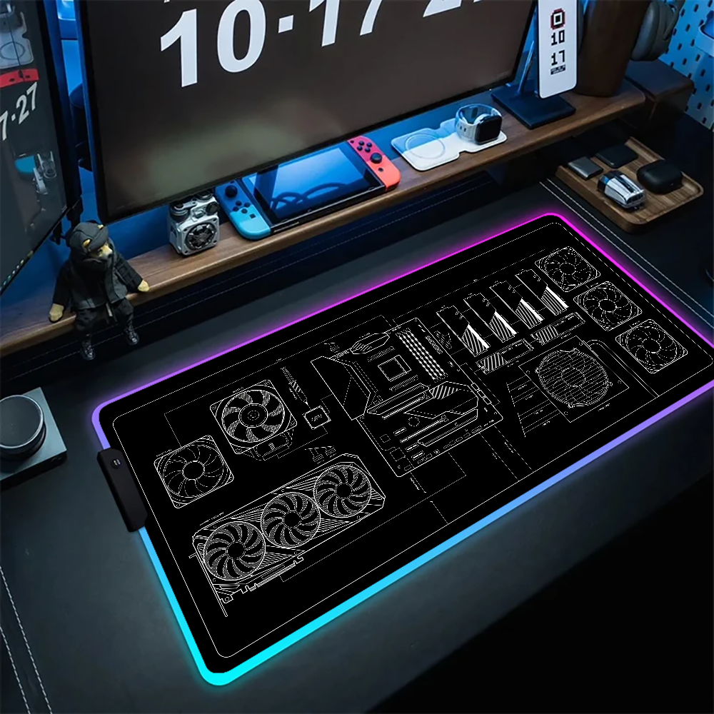 CPU Artistic line design Mouse - Desk Setup Artist ulasan dan harga