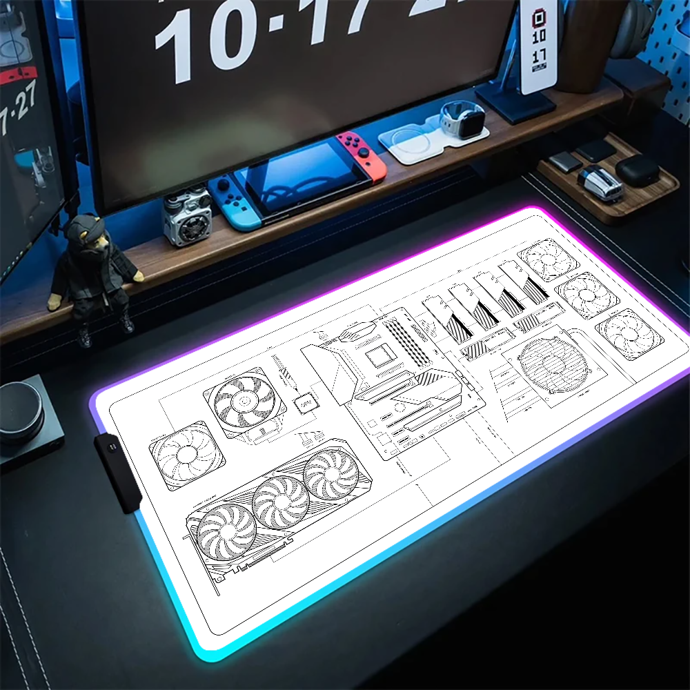 CPU Artistic line design Mouse - Desk Setup Artist ulasan dan harga