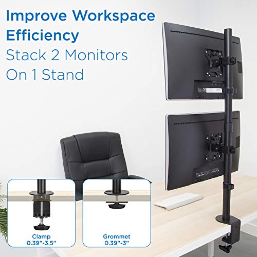 Vertical Dual Monitor Mount fo - Desk Setup Vertical Monitor ulasan dan harga