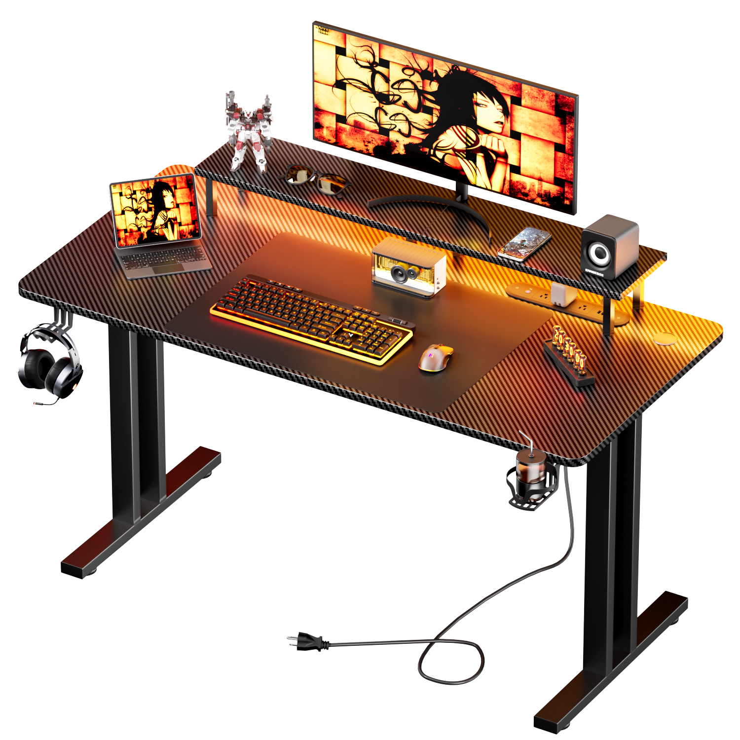 Gaming Desk with LED Lights &  - Desk Setup Pc ulasan dan harga