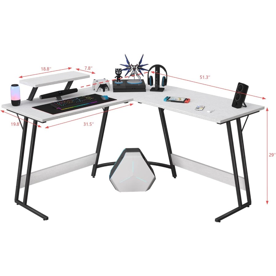 L Shaped Gaming Desk with Larg - Desk Setup Corner ulasan dan harga