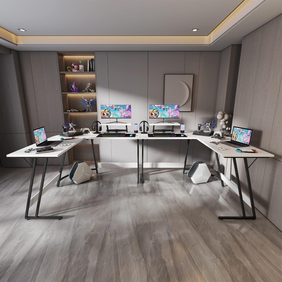 L Shaped Gaming Desk with Larg - Desk Setup Corner ulasan dan harga