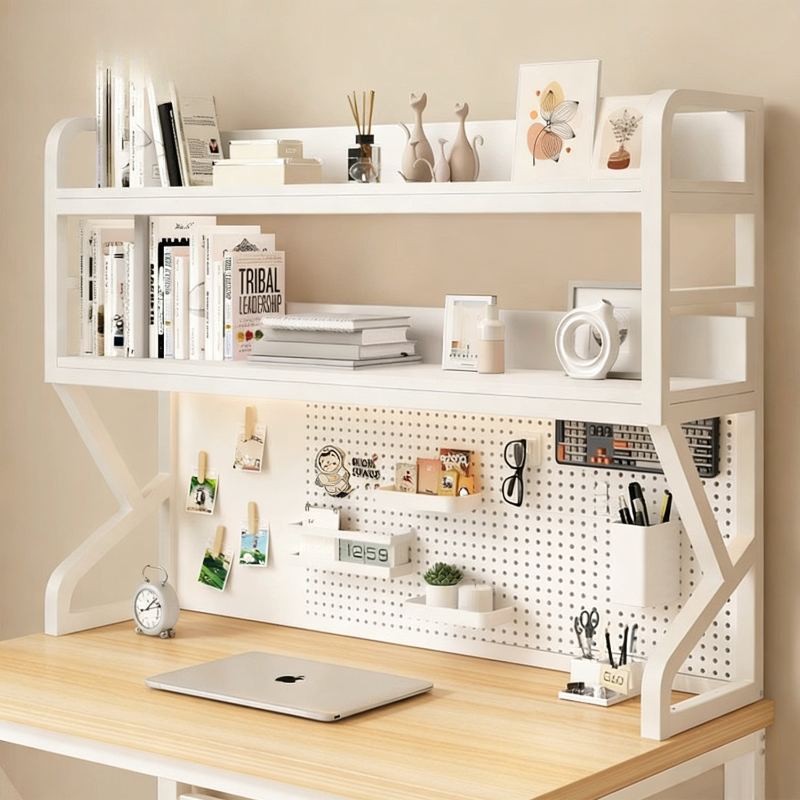 Desktop Storage Shelf with Peg - Desk Setup Pc ulasan dan harga