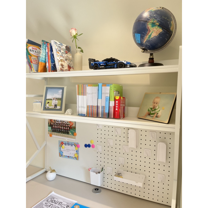 Desktop Storage Shelf with Peg - Desk Setup Pc ulasan dan harga