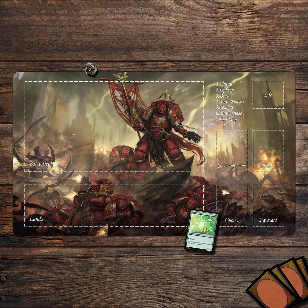 Magic Card Gaming Mat with zon - Desk Setup Red ulasan dan harga