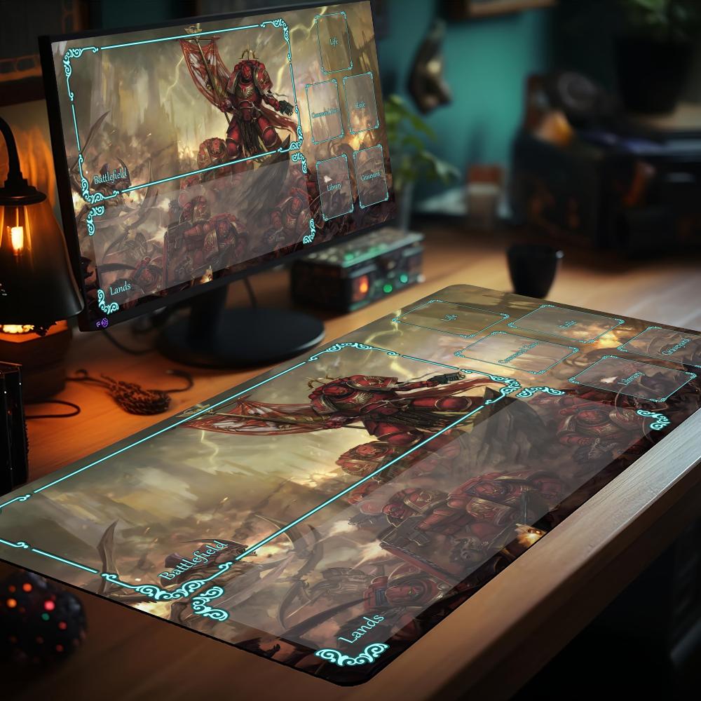 Magic Card Gaming Mat with zon - Desk Setup Red ulasan dan harga