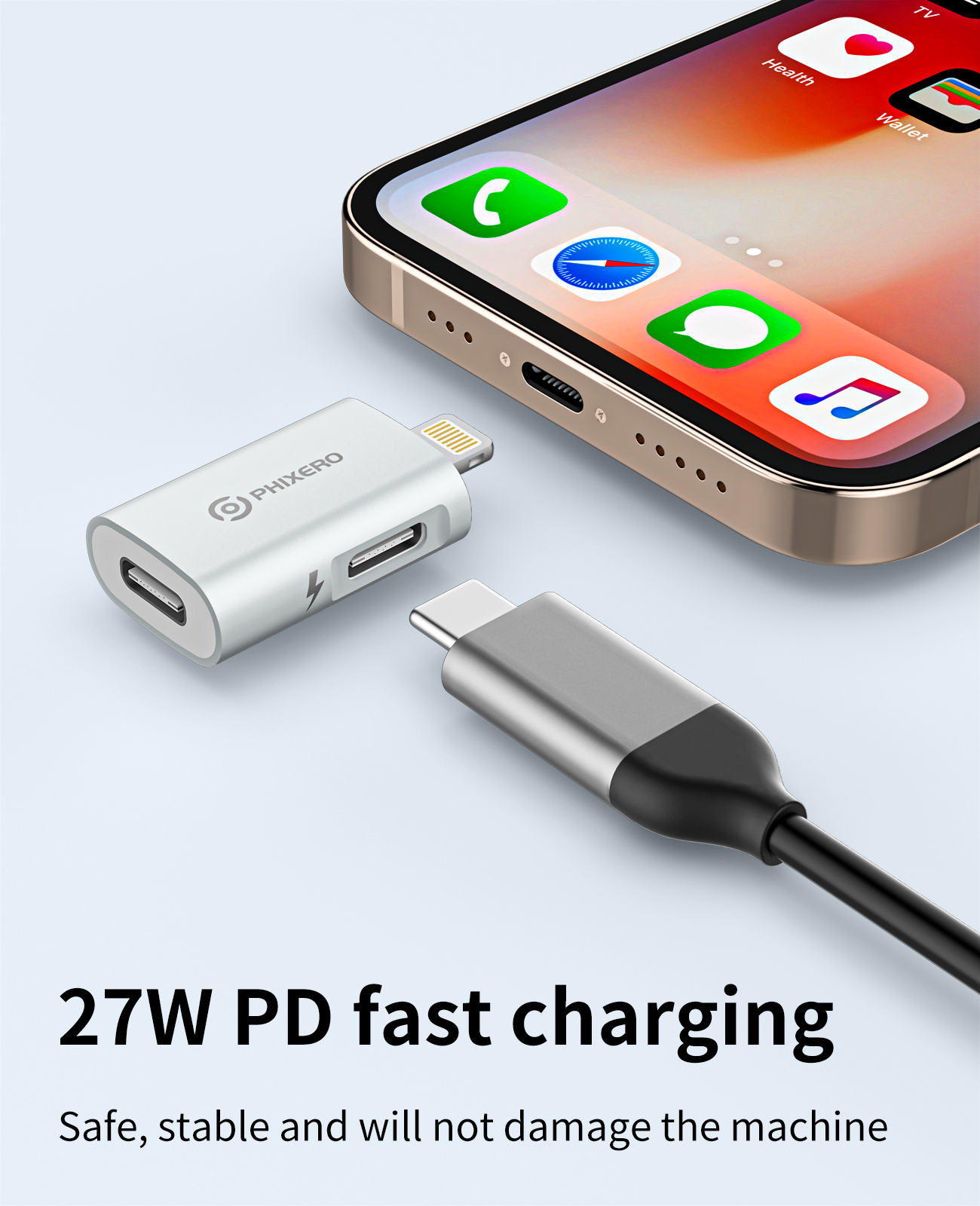 PHIXERO USB C OTG Adapter 27W  - Desk Setup Ipad ulasan dan harga