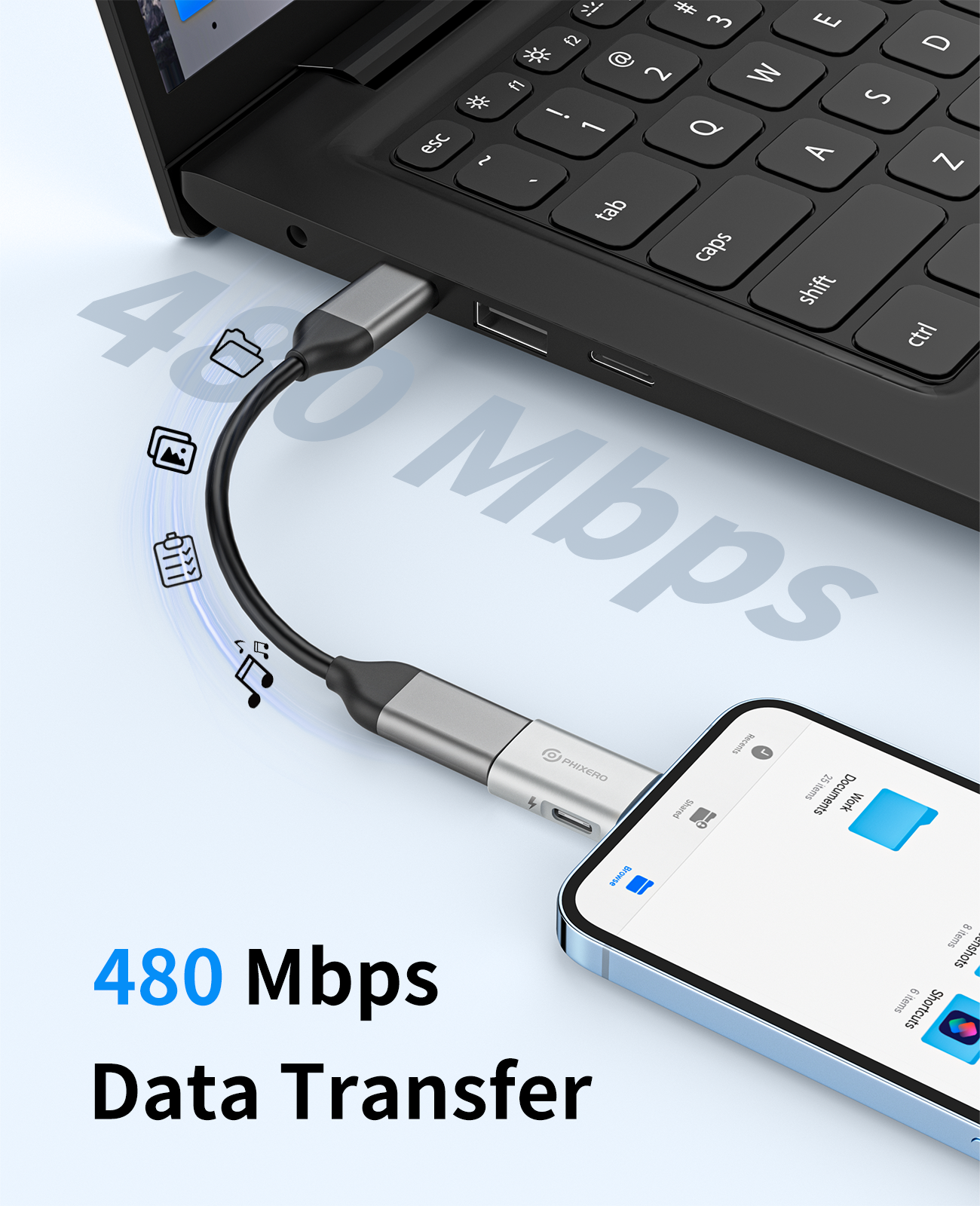 PHIXERO USB C OTG Adapter 27W  - Desk Setup Ipad ulasan dan harga