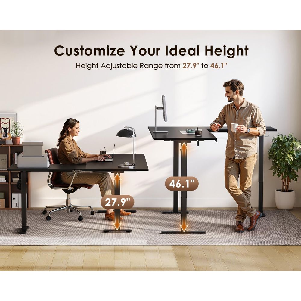 63 Inch Reversible L Shaped El - Desk Setup Pc ulasan dan harga