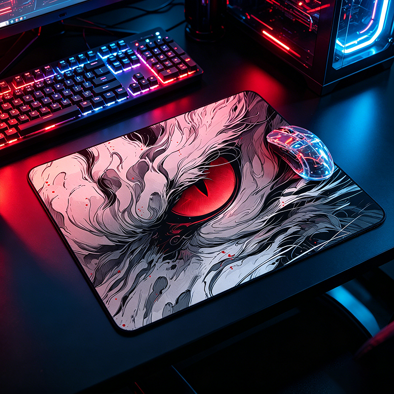Rubber Gaming Mouse Pad 26x21c - Desk Setup Red ulasan dan harga