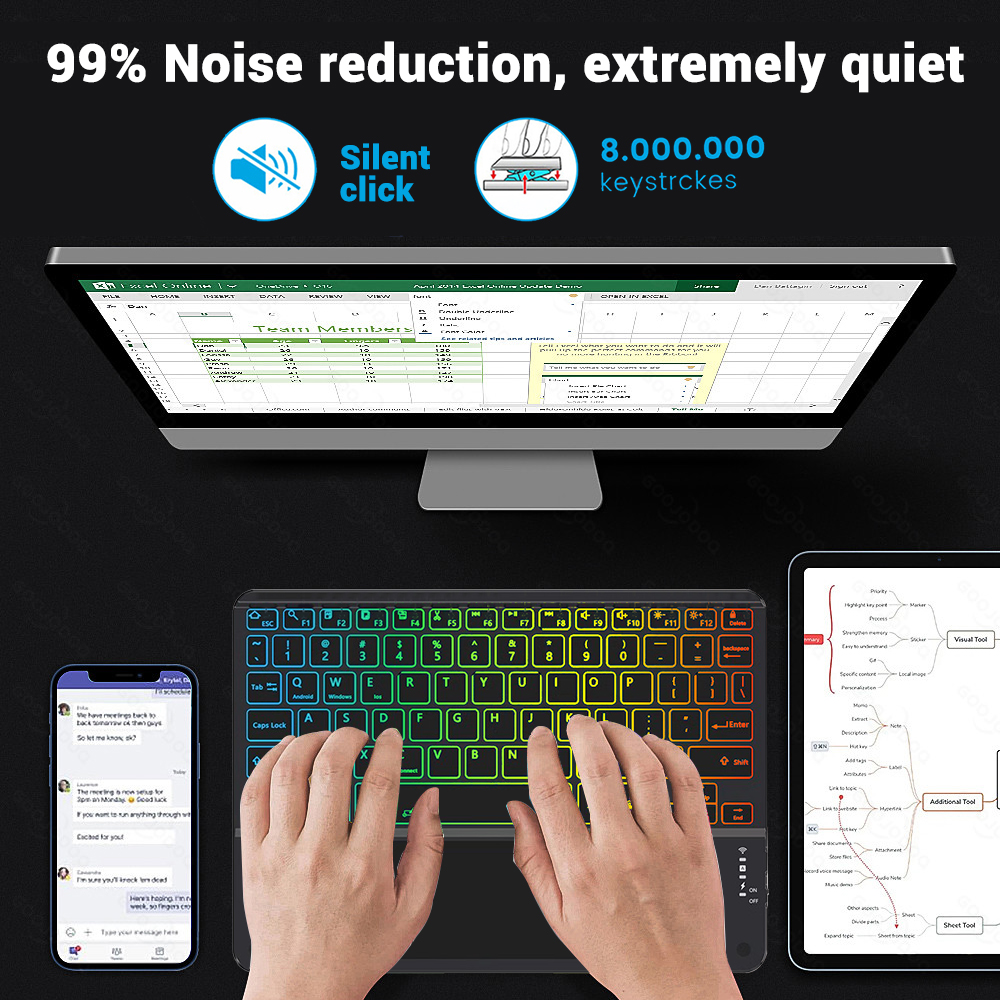 Backlight iPad magic keyboard  - Desk Setup Ipad ulasan dan harga