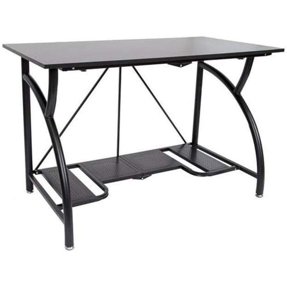 Space-Saving Collapsible Compu - Desk Setup With Laptop And Monitor ulasan dan harga