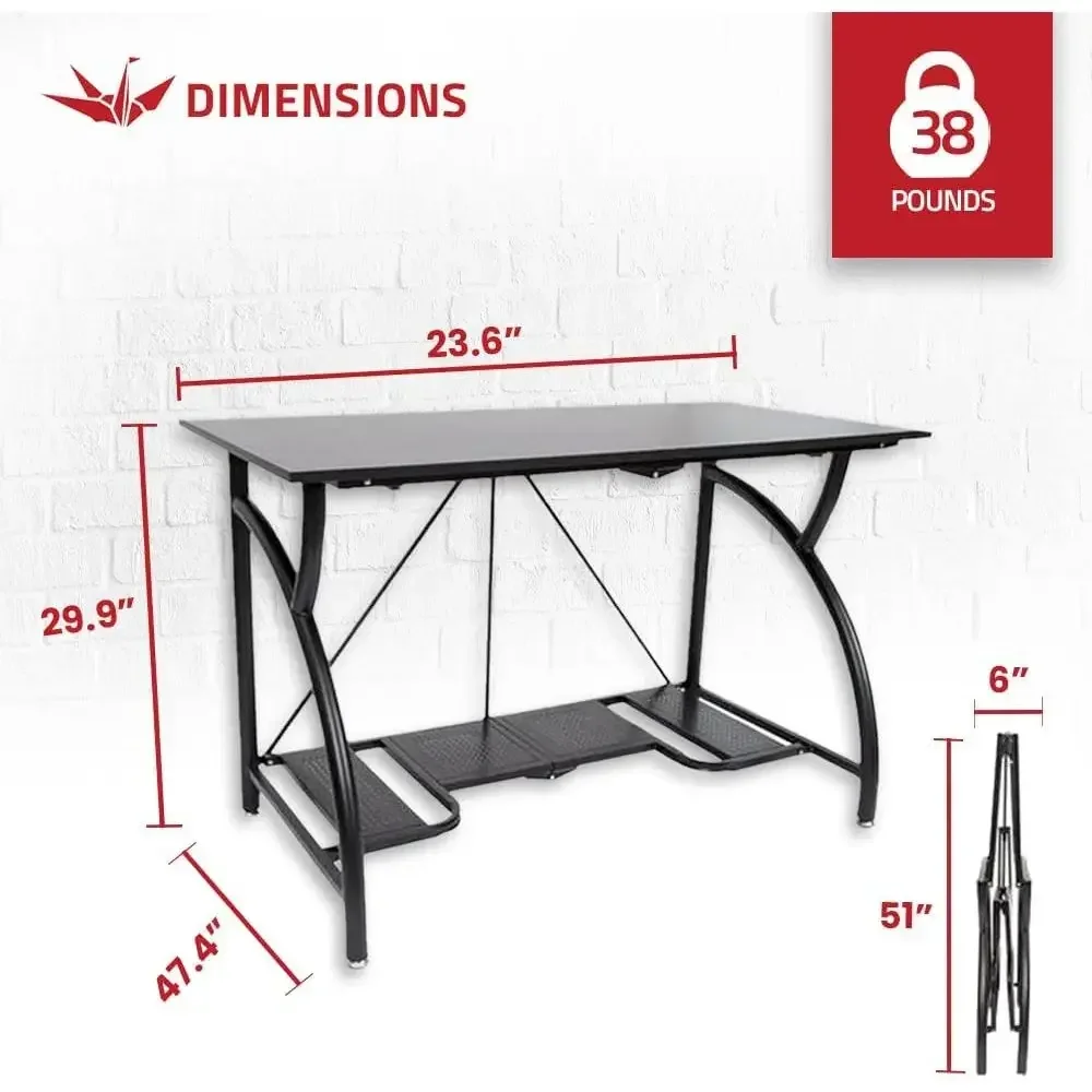 Space-Saving Foldable Desk for - Desk Setup With Laptop And Monitor ulasan dan harga