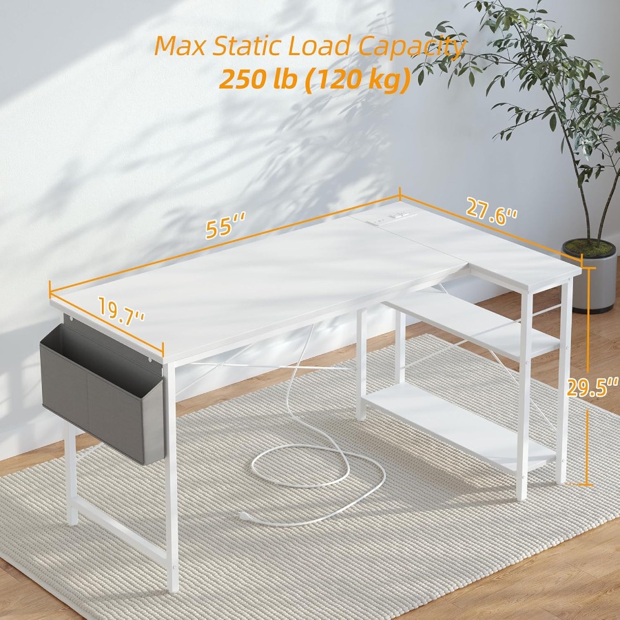 L Shaped Computer Desk with Bu - Desk Setup Corner ulasan dan harga