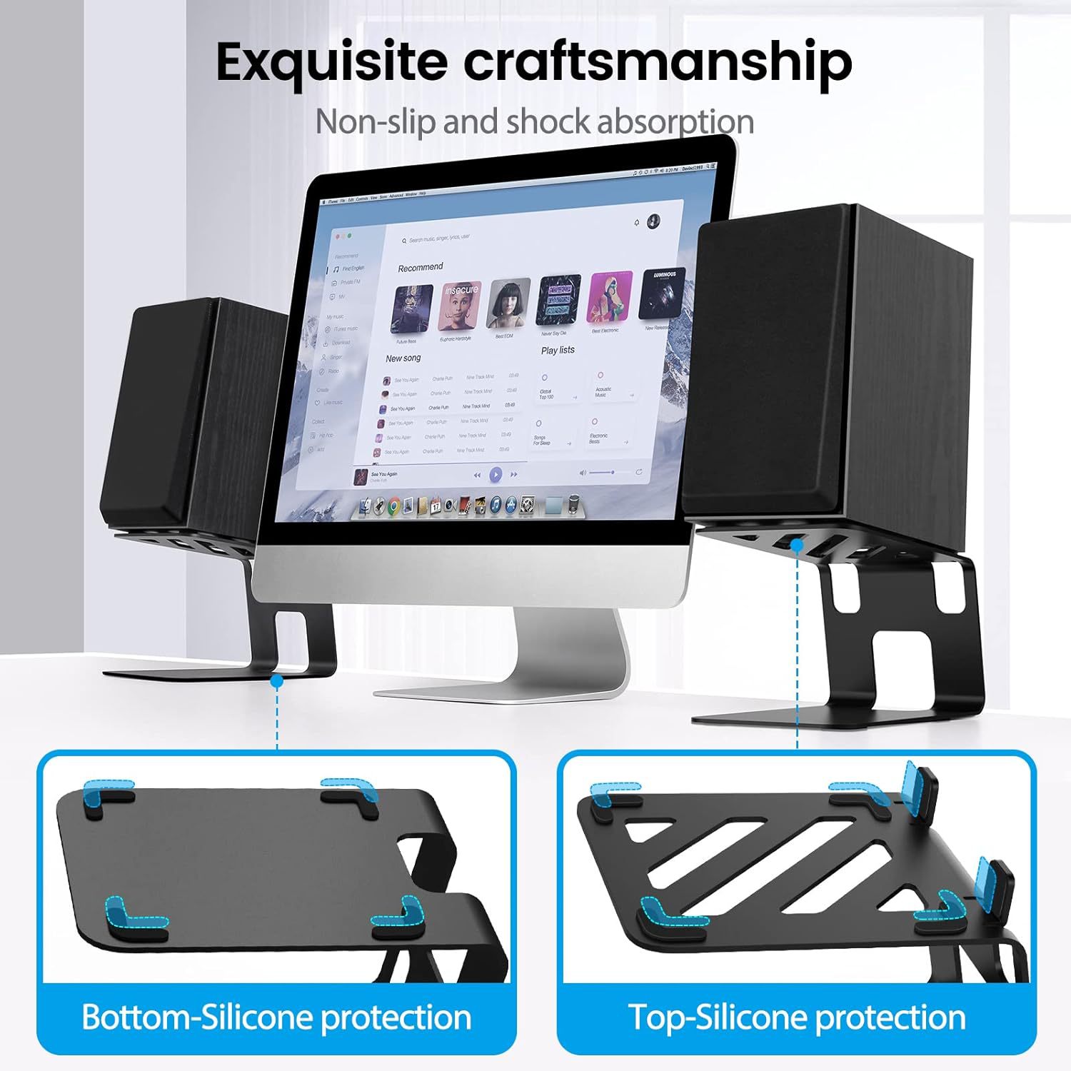 2pcs lot Desktop Speaker Stand - Desk Setup Speakers ulasan dan harga