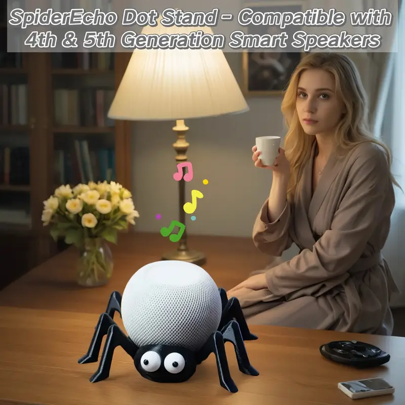 3D Printed Spider-Themed Stand - Desk Setup Speakers ulasan dan harga