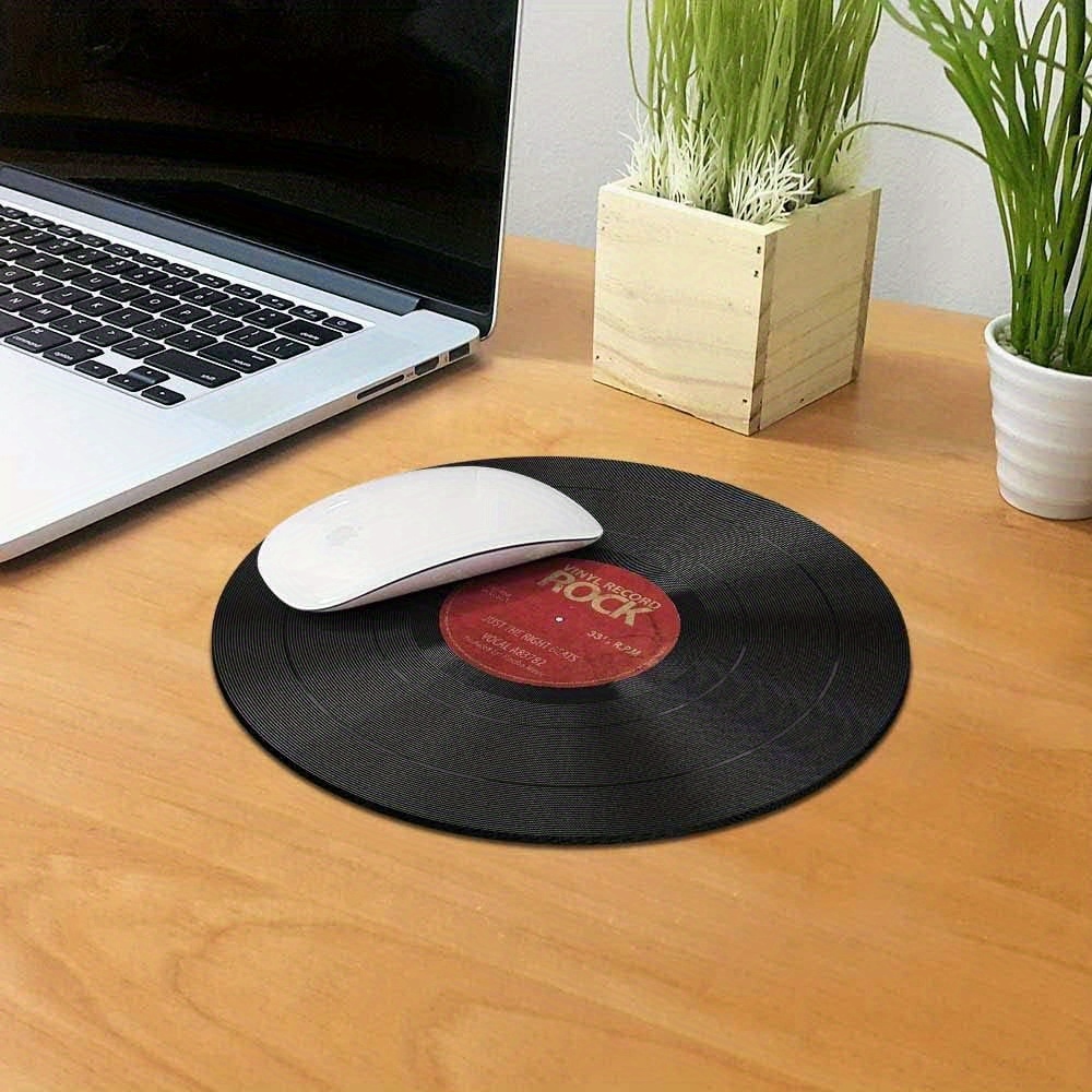 Non-Slip Round Mousepad Vintag - Desk Setup Red ulasan dan harga