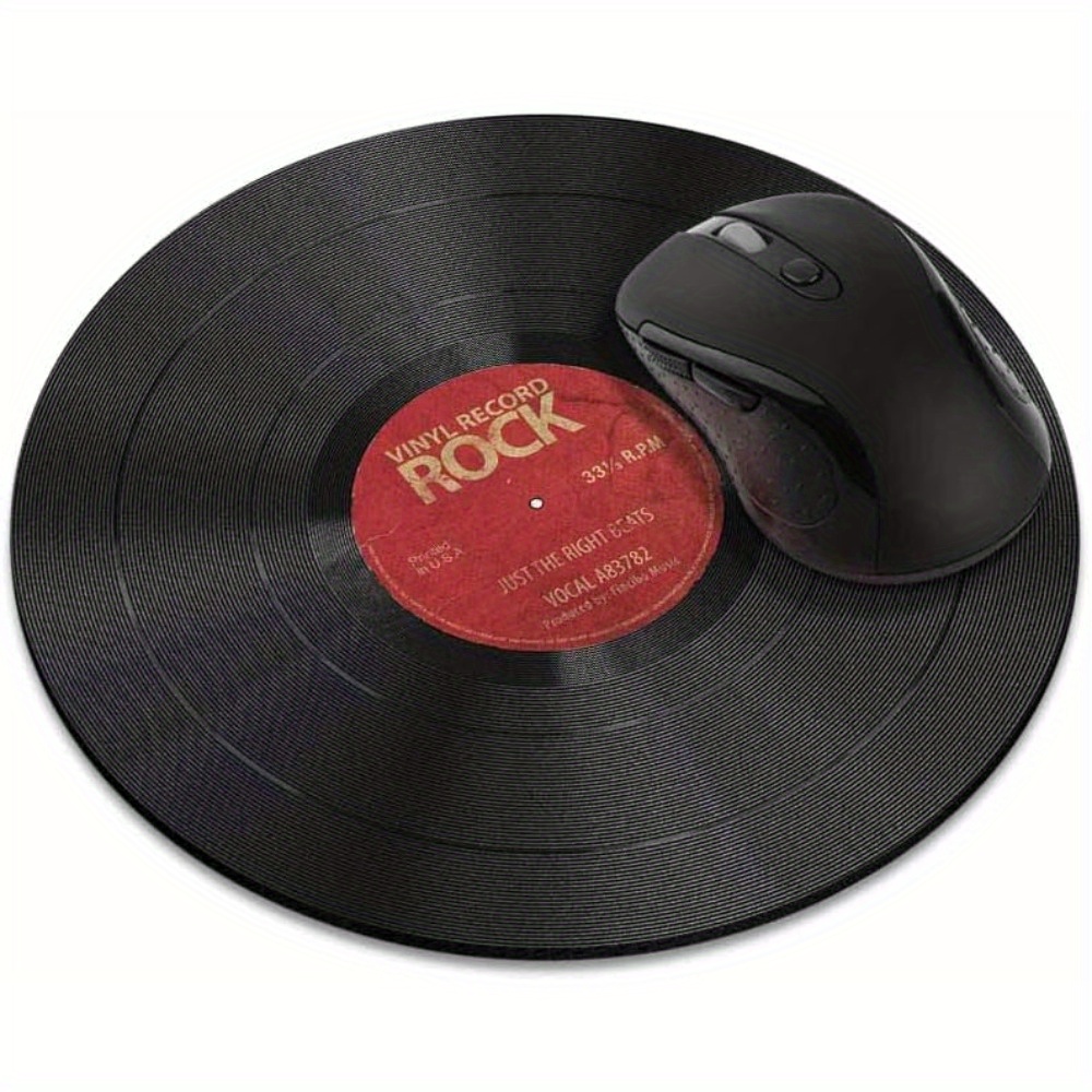 Non-Slip Round Mousepad Vintag - Desk Setup Red ulasan dan harga