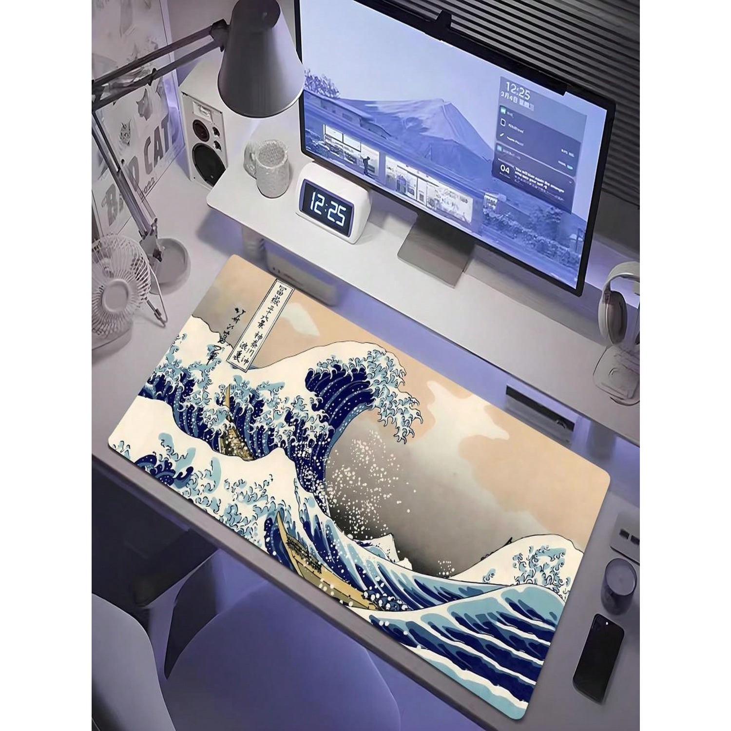 Japanese-Style Wave Surfing Mo - Desk Setup Artist ulasan dan harga