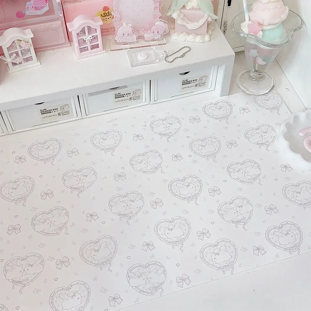 Kawaii Pink Rabbit Girl Heart  - Desk Setup Pc ulasan dan harga