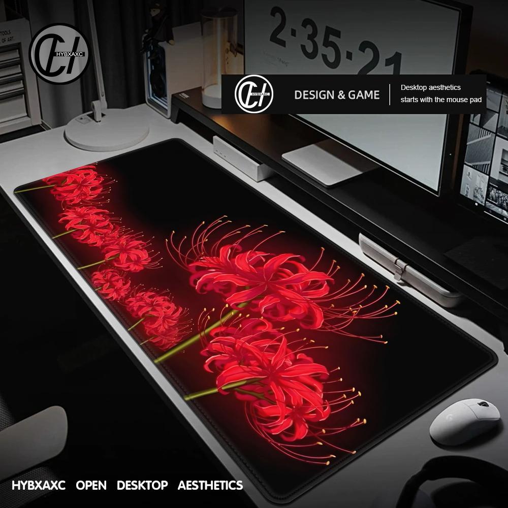 Red Spider Lily Mouse Pad Desk - Desk Setup Red ulasan dan harga