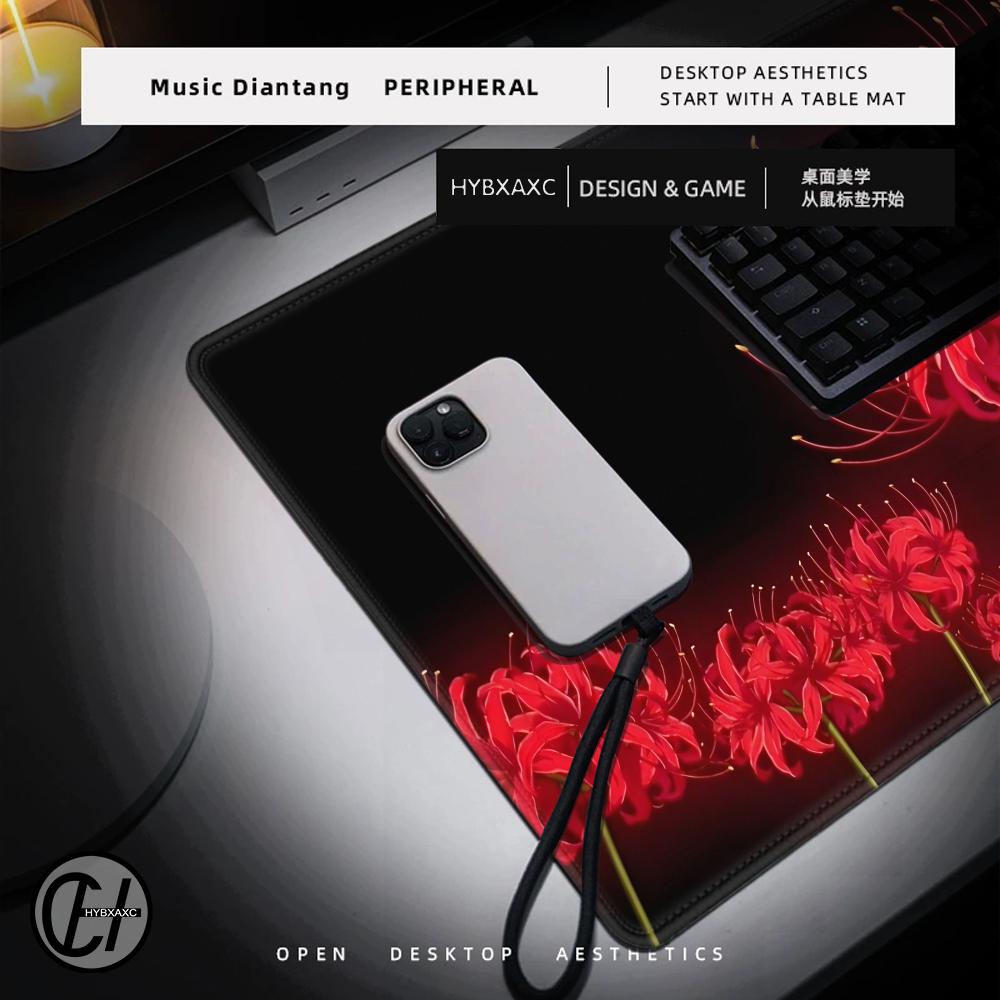 Red Spider Lily Mouse Pad Desk - Desk Setup Red ulasan dan harga