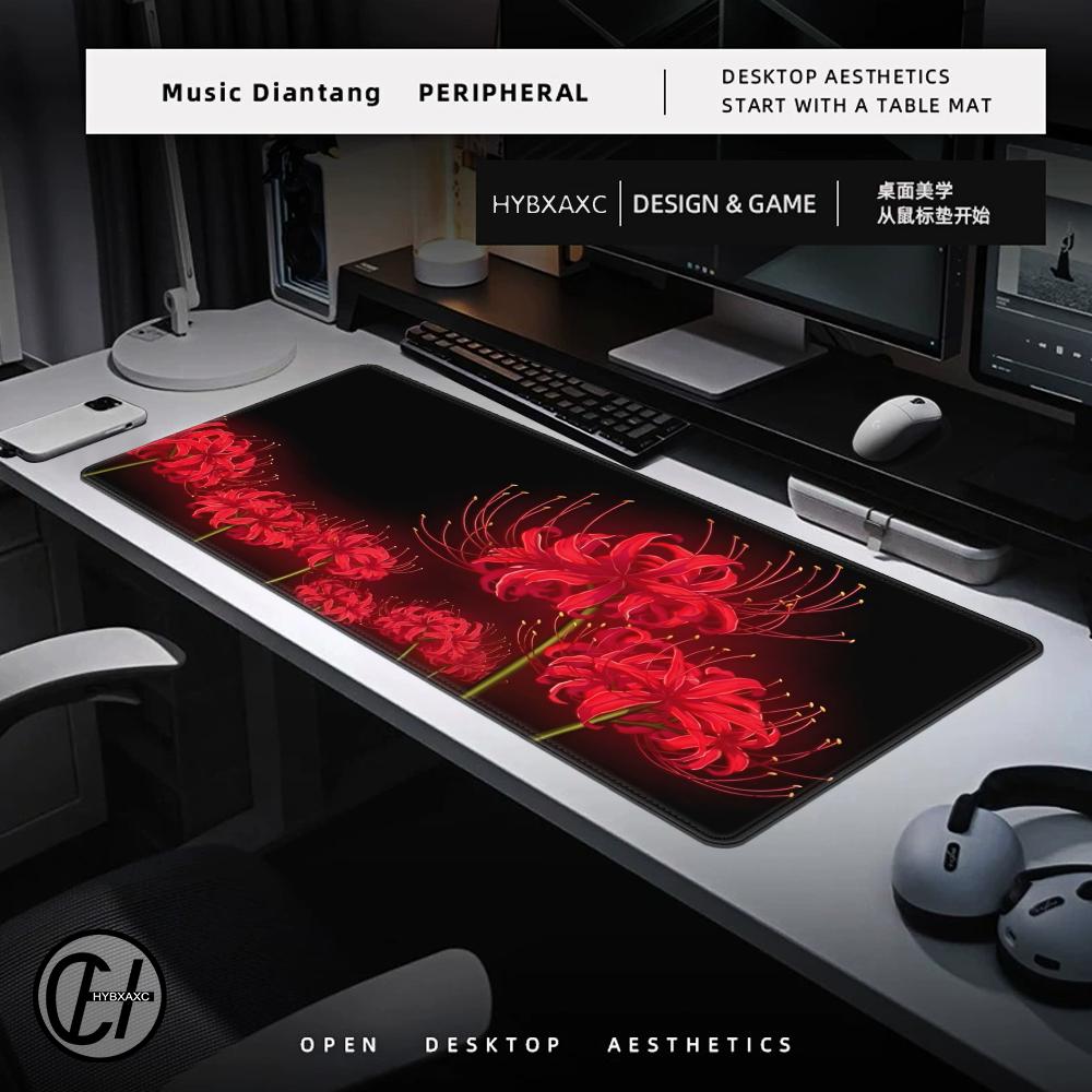 Red Spider Lily Mouse Pad Desk - Desk Setup Red ulasan dan harga