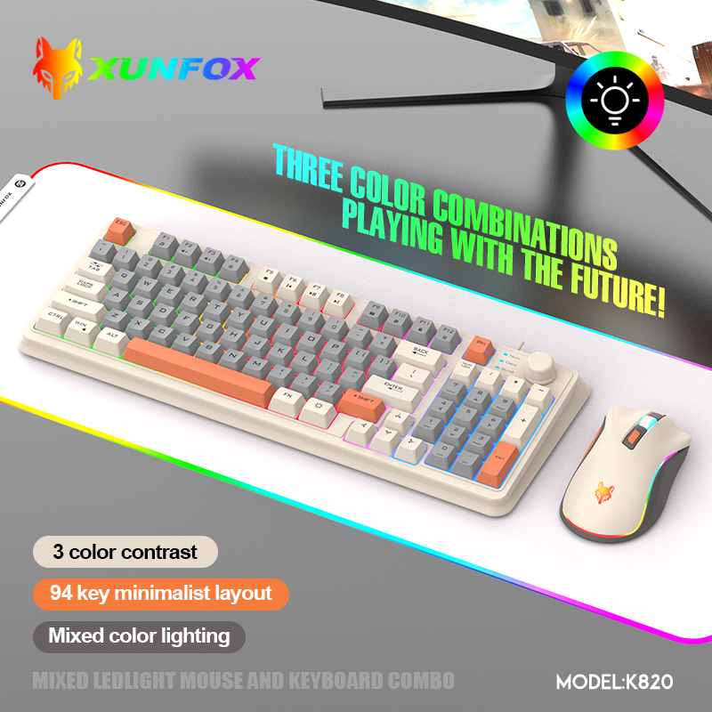 K820 USB Wired Game Keyboard M - Desk Setup Game ulasan dan harga