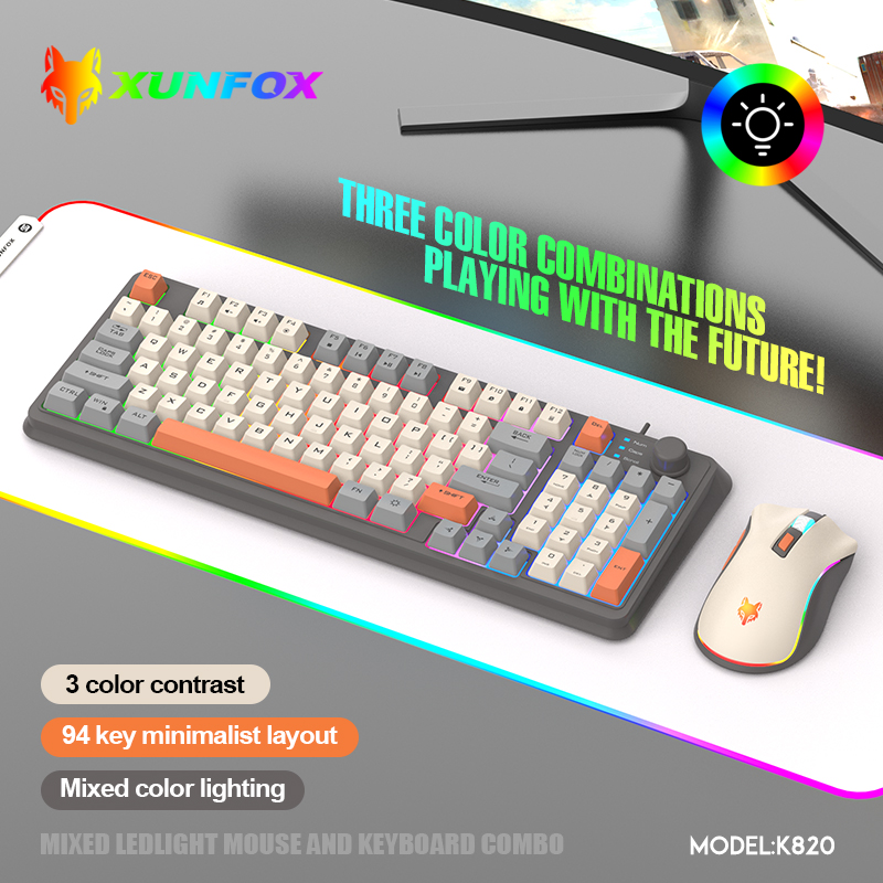 K820 USB Wired Game Keyboard M - Desk Setup Game ulasan dan harga
