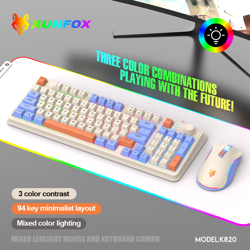 K820 USB Wired Game Keyboard M - Desk Setup Game ulasan dan harga