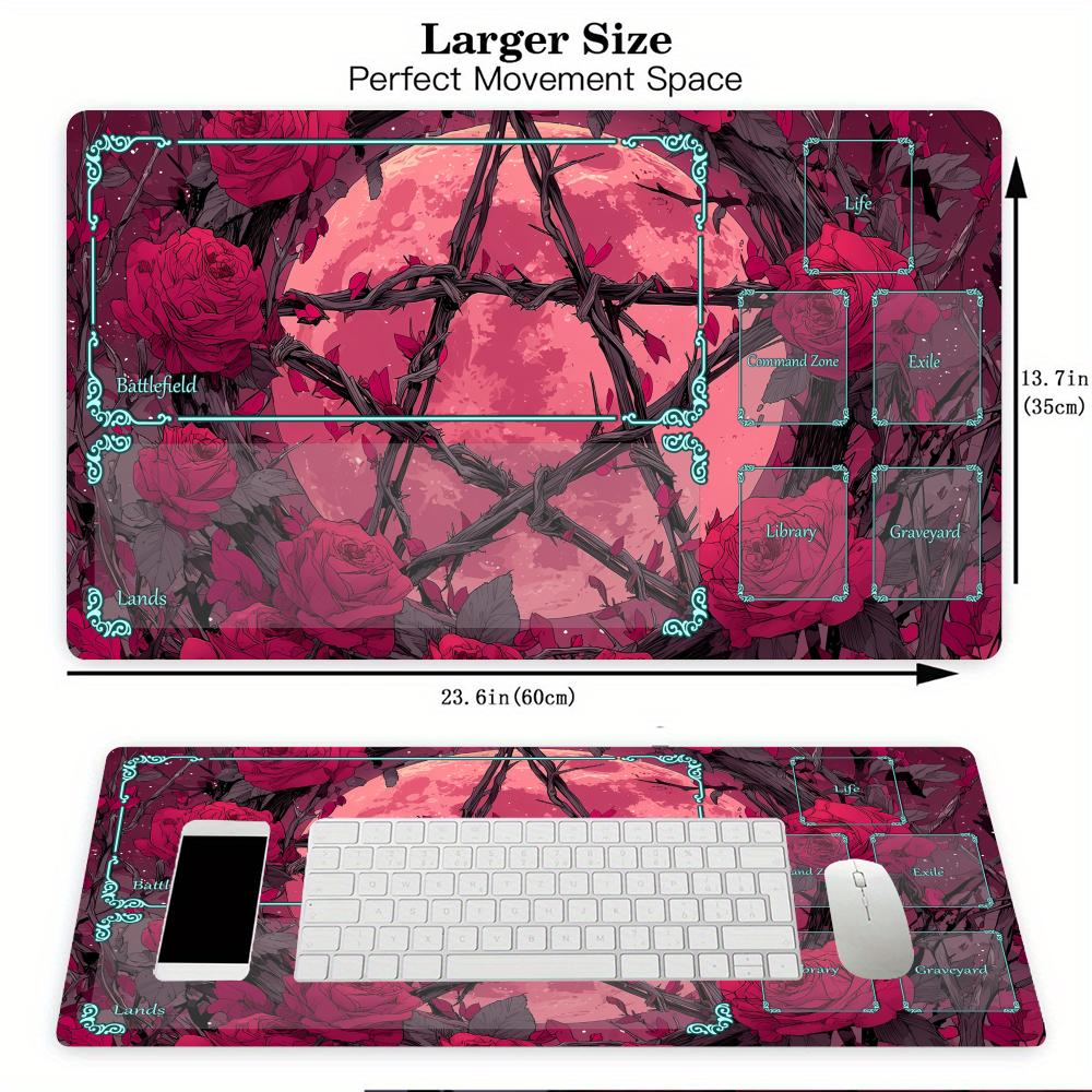 Romantic flowers and red moon  - Desk Setup Red ulasan dan harga