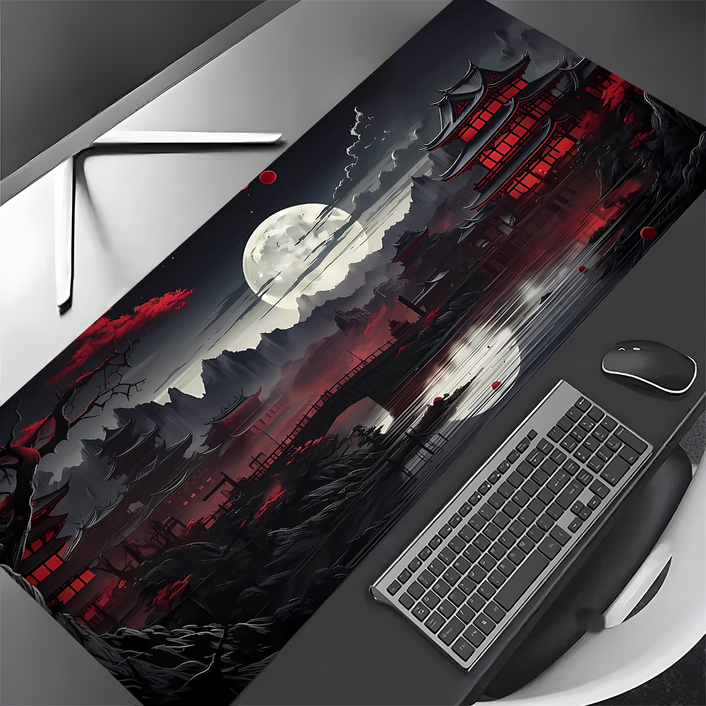 Red and black art landscapes l - Desk Setup Red ulasan dan harga
