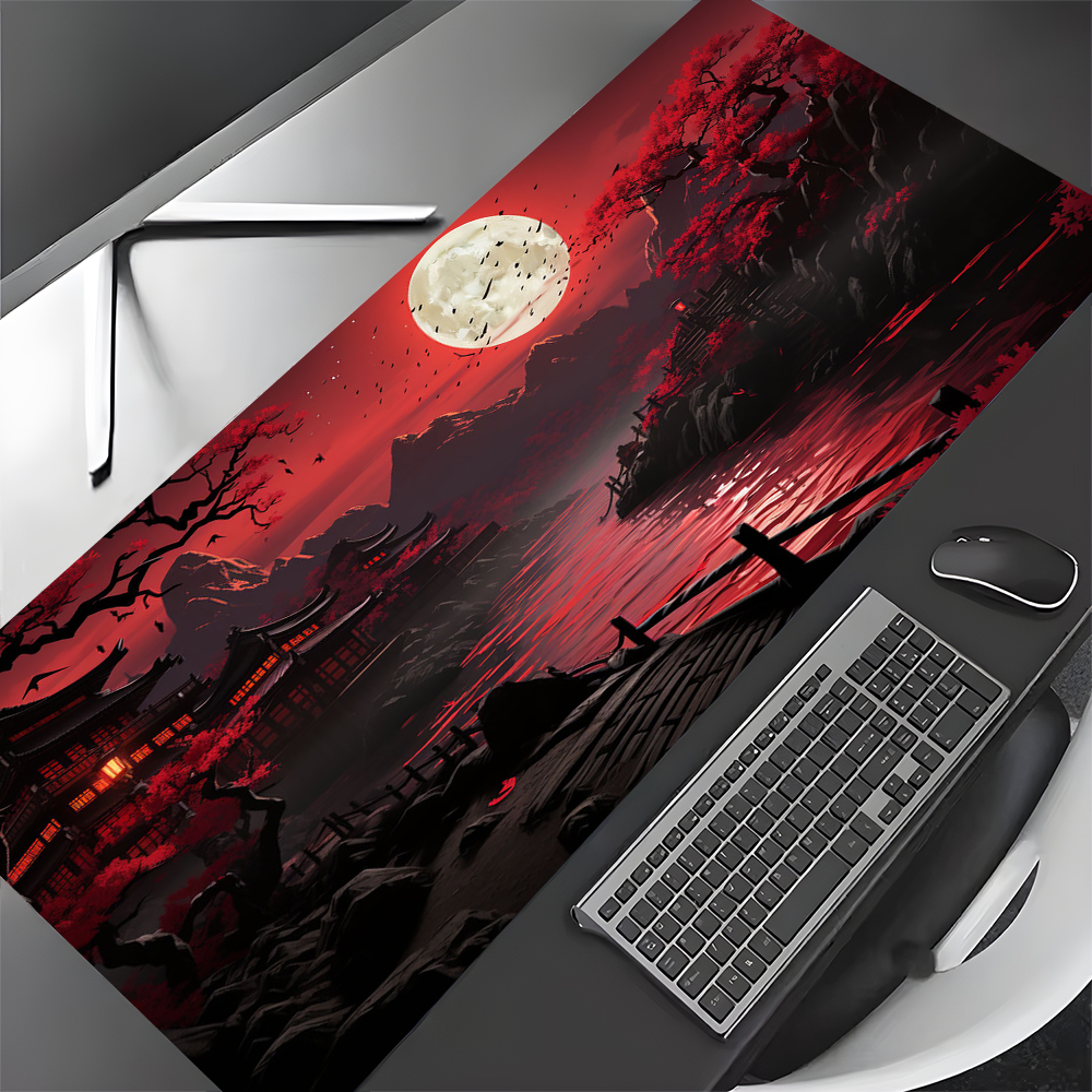 Red and black art landscapes l - Desk Setup Red ulasan dan harga